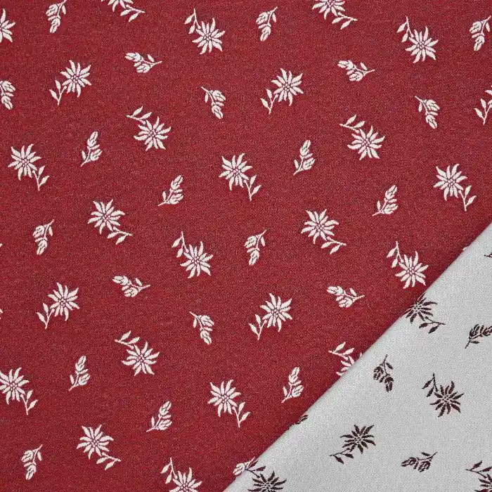 Dekojacqaurd, beidseitig, floral, 26590-25, rot Hochwertig