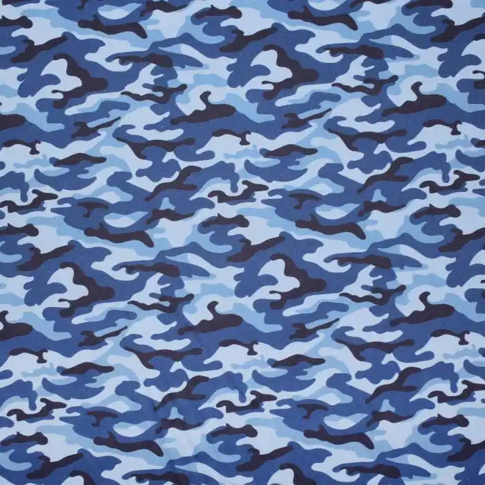 Sofort Bestellen Baumwolle, Satin, digital, Camouflage, 24103-167, blau