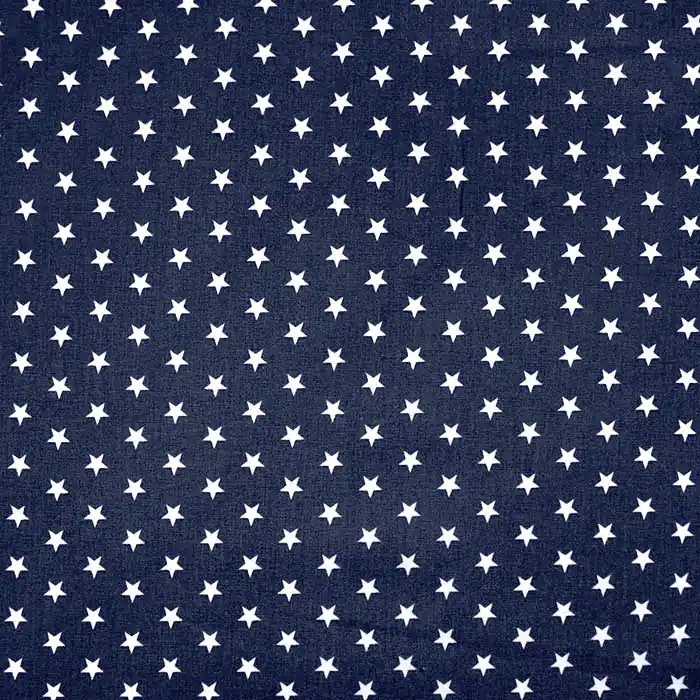 Kostenloser Versand Baumwolle, Popeline, Sterne, 17951-003, dunkelblau