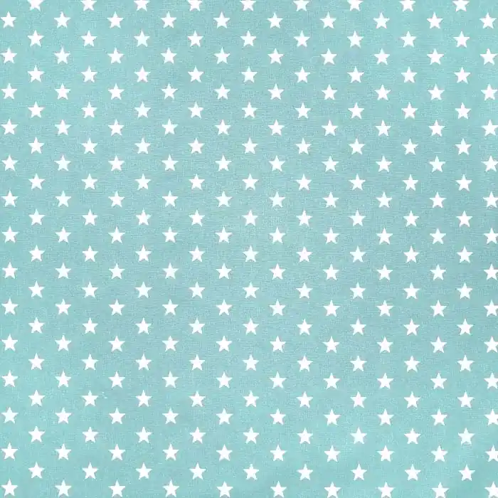 Baumwolle, Popeline, Sterne, 17951-029, mint Markenprodukt