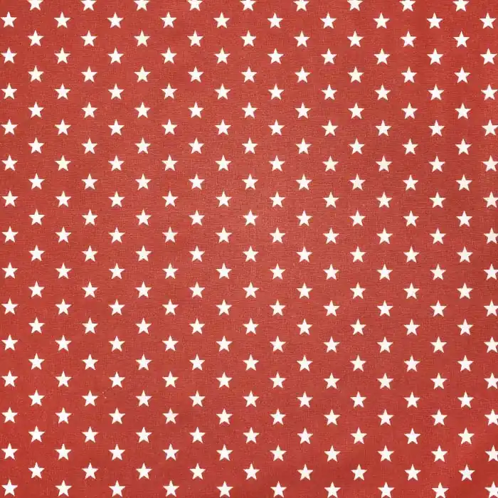 Baumwolle, Popeline, Sterne, 17951-030, ziegelfarben Weltweiter Versand
