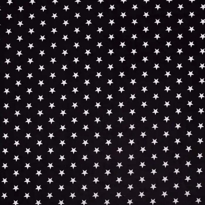 Baumwolle, Popeline, Sterne, 17951-001, schwarz Mengenrabatt