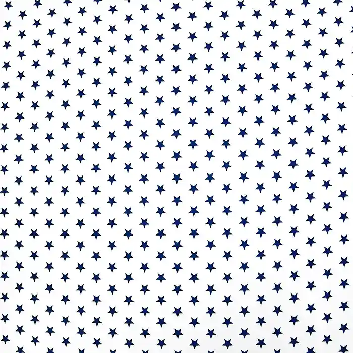 Wochenendangebot Baumwolle, Popeline, Sterne, 17951-102, blau-weiß