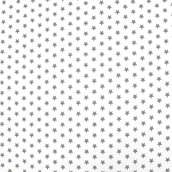 Expressversand Baumwolle, Popeline, Sterne, 17951-113, weiß-grau