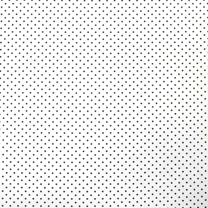 Baumwolle, Popeline, Pünktchen, 17950-101, weiß-schwarz Solange Der Vorrat Reicht