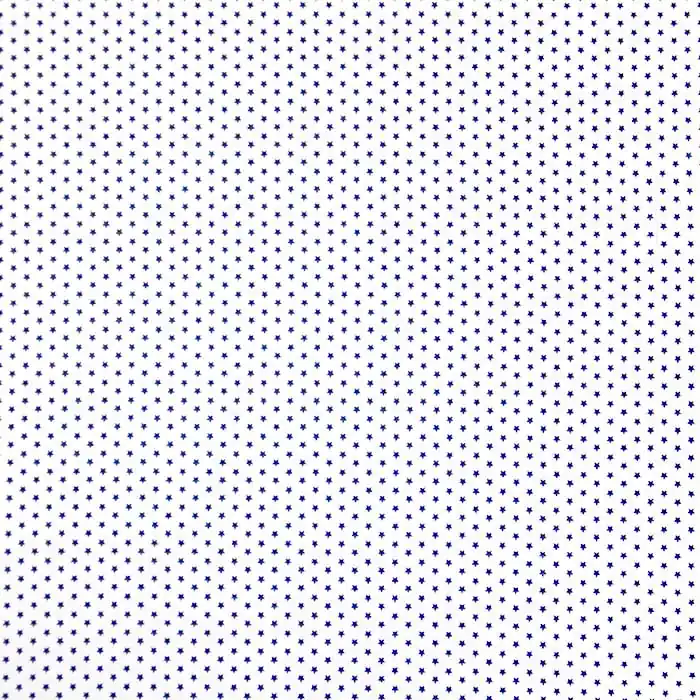 Im Trend Baumwolle, Popeline, Sterne, 19657-102, blau-weiß