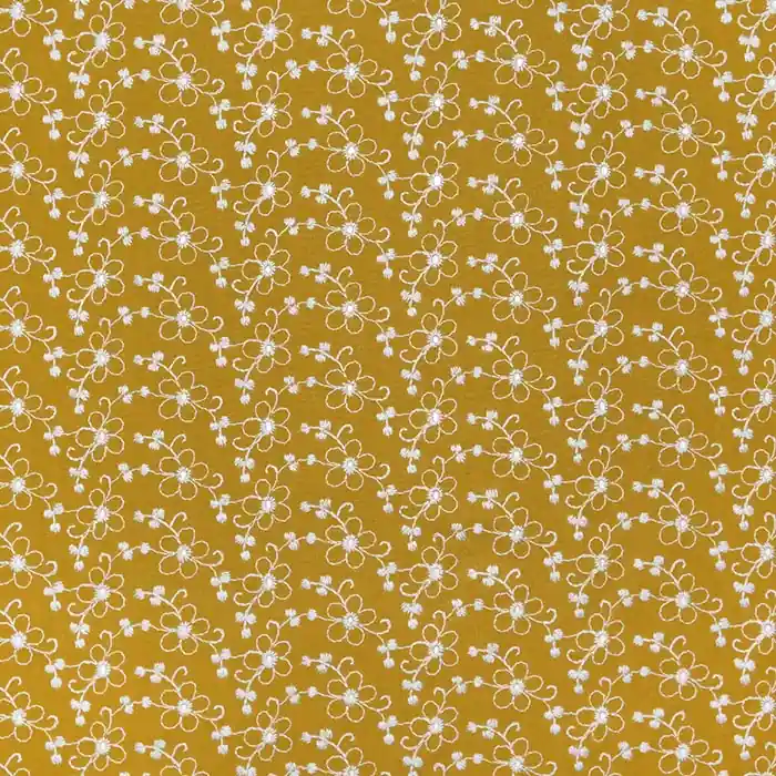 Baumwolle, Richelieu, floral, 23407-004, ocker Bestseller