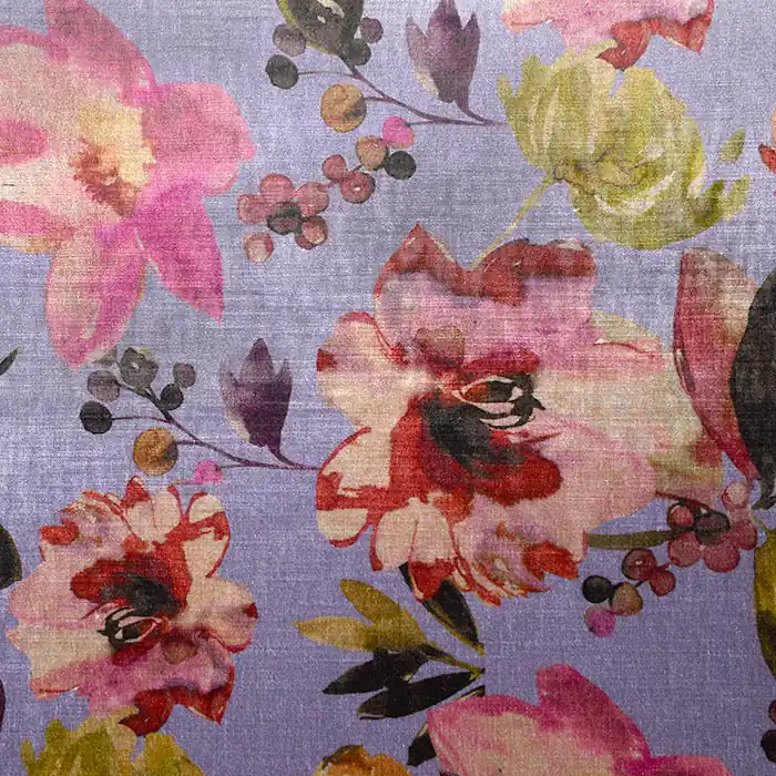 Kostenloser Versand Dekosamt, Vegas, floral, 25985-007, violett