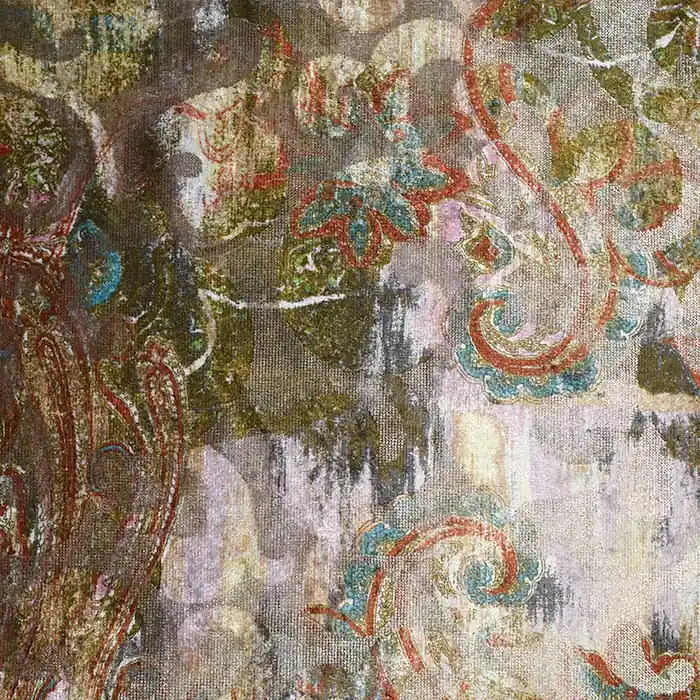 Weltweiter Versand Dekosamt, Portobello, abstrakt, 25984-05, grün