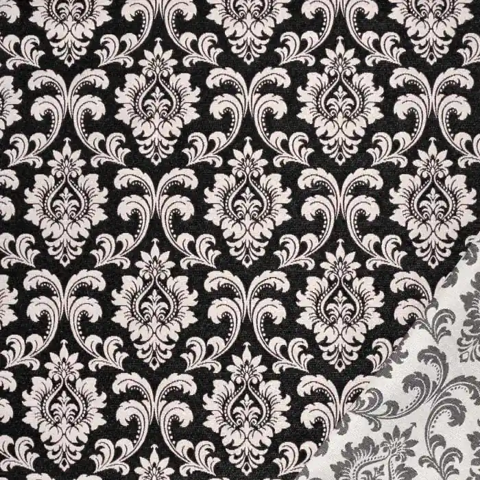 Dekojacquard, beidseitig, Ornament, 24285-92, schwarz Günstig