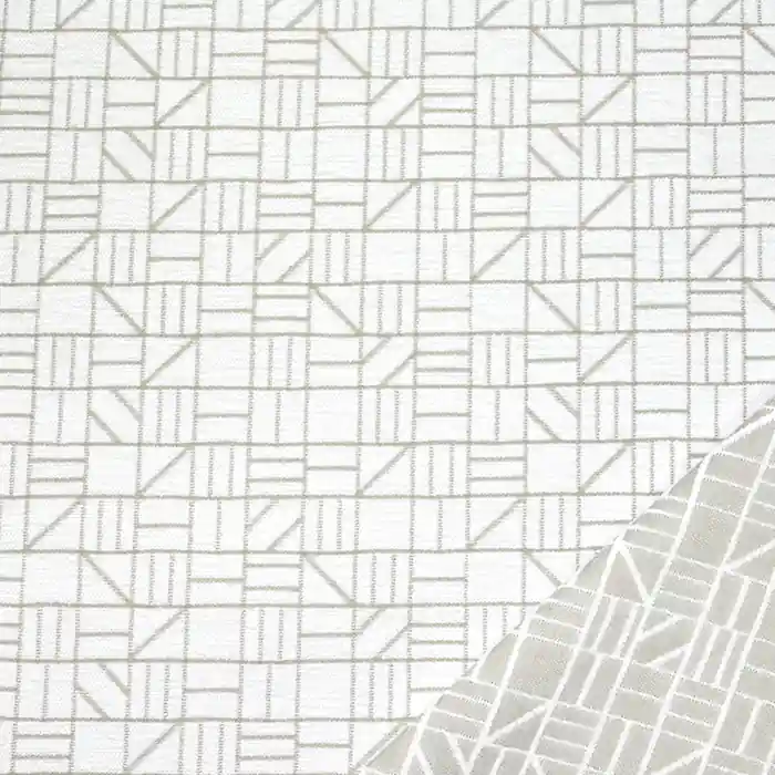 Dekostoff, Samt, Stainstop, geometrisch, 21061-15, weiß Nur Heute