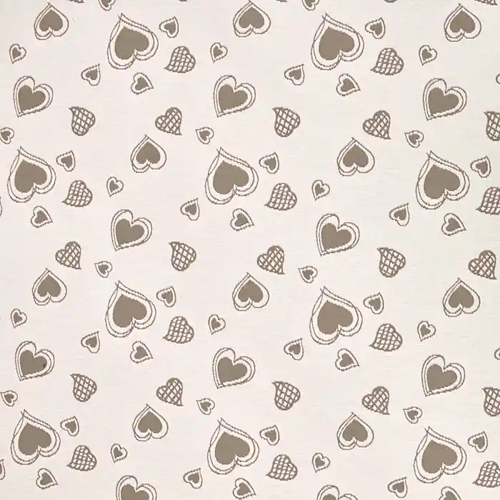 Neu Dekostoff, Jacquard, Herzen, 20215-123, beige