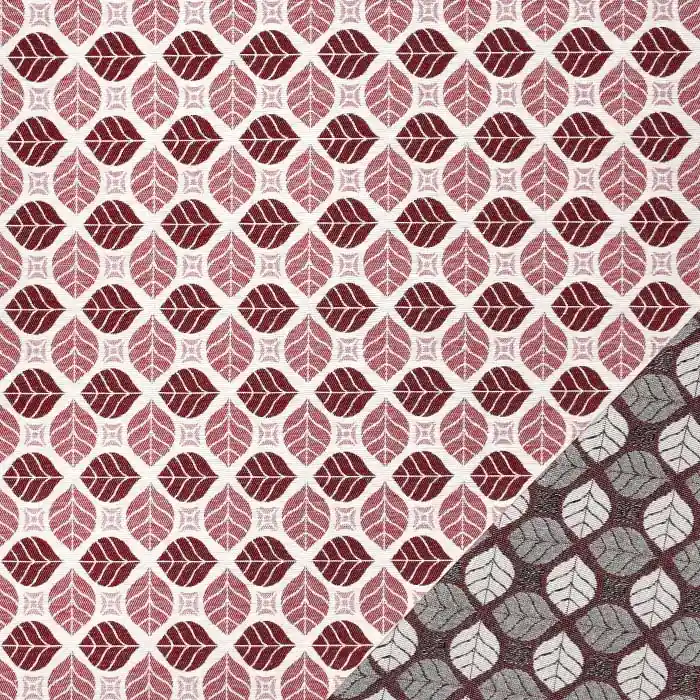 Abverkauf Dekojacquad, beidseitig, Natur, 24287-25, rot