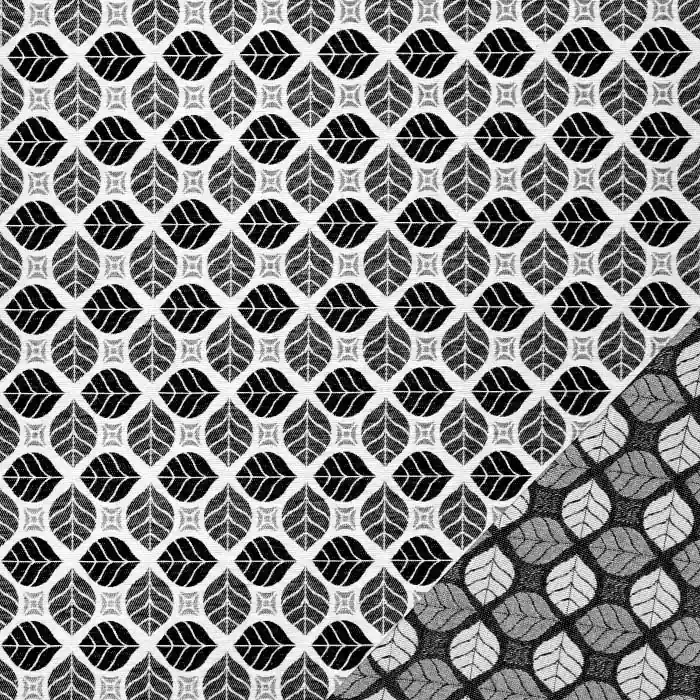 Dekojacquard, beidseitig, Natur, 24287-90, schwarz Neue Ware