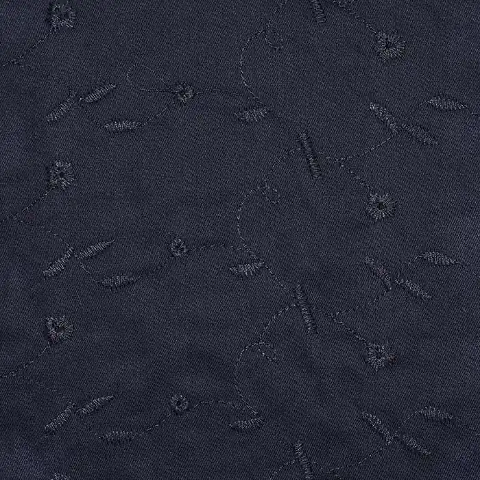 Großhandel Baumwolle, Richelieu, floral, 25300-2, dunkelblau