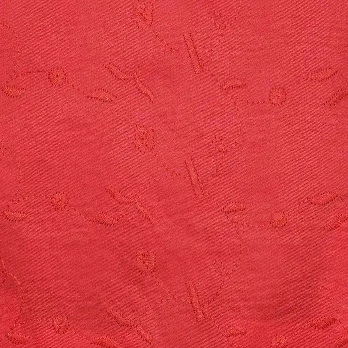 Schnäppchen Baumwolle, Richelieu, floral, 25300-3, rot