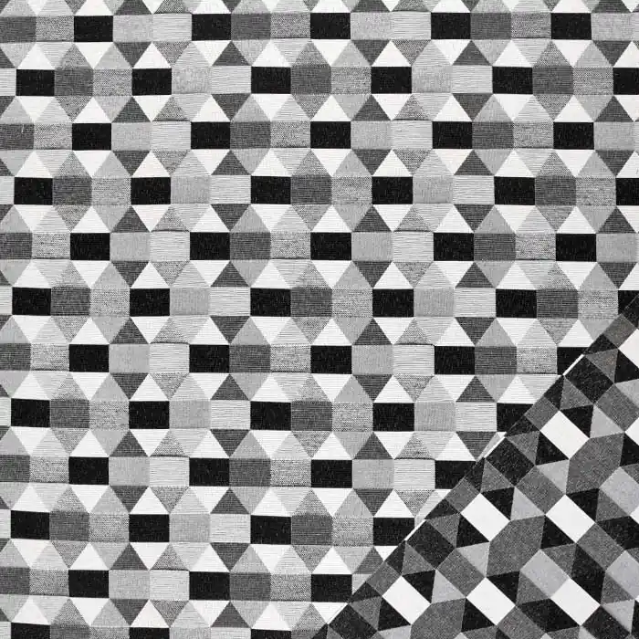 Sichere Zahlung Dekojacquard, beidseitig, geometrisch, 24331