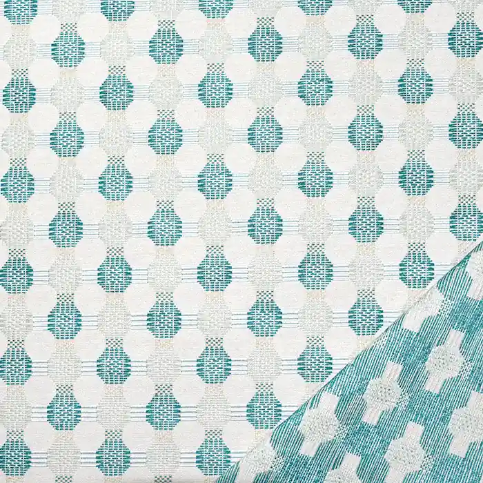 Dekostoff, Jacquard, beidseitig, 21571-801, türkis Begrenztes Angebot