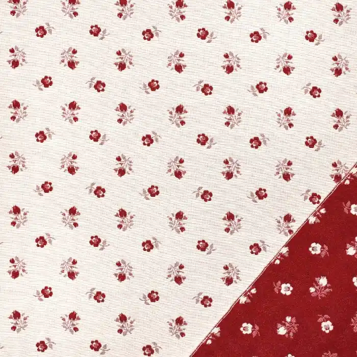 Finale Aktion Dekostoff, Jacquard, beidseitig, floral, 14142-134, rot