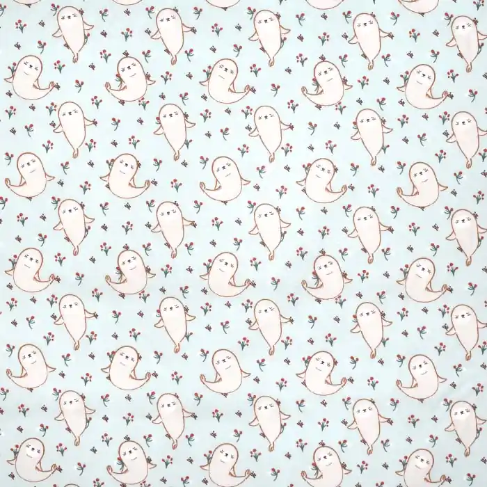 Direktkauf Baumwolle, Popeline, Tiere, 23977-2, hellblau