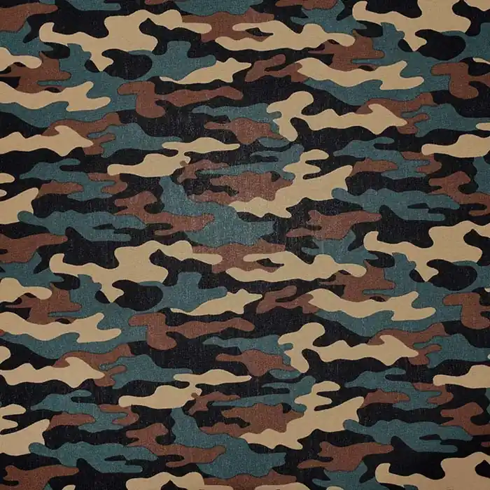 Baumwolle, Popeline, Camouflage, 23448-004, braun-grün Ausverkauf