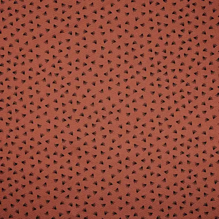 Baumwolle, Satin, geometrisch, 24070-012, ziegelfarben Markenware