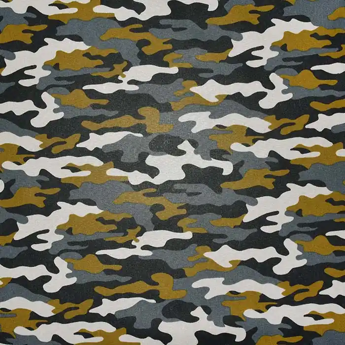 Baumwolle, Popeline, Camouflage, 23448-003, grau-grün Neu