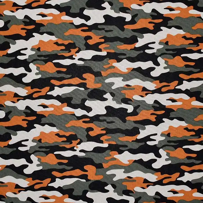 Bestseller Baumwolle, Popeline, Camouflage, 23448-009, orange