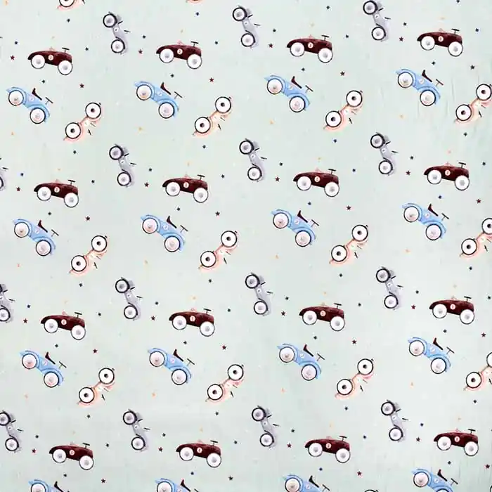 Preisknaller Baumwolle, Popeline, Digitaldruck, für Kinder, 23302-10, mintblau