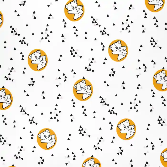 Abverkauf Baumwolle, Popeline, Tiere, 23290-08, ocker