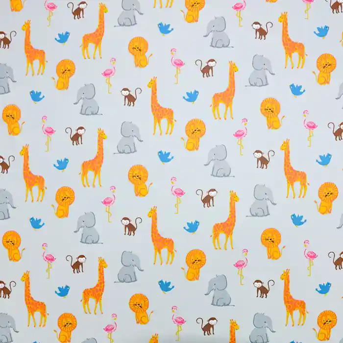 Weltweiter Versand Baumwolle, Popeline, tierisch, 19905-002, grau