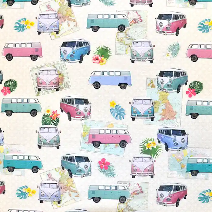 Dekostoff, Digitaldruck, retro, 18430-01 Beliebt