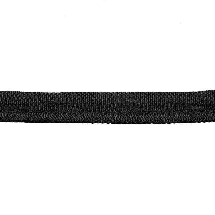Handgefertigt Schrägband, dekorativ, 20 mm, 23639-002, schwarz