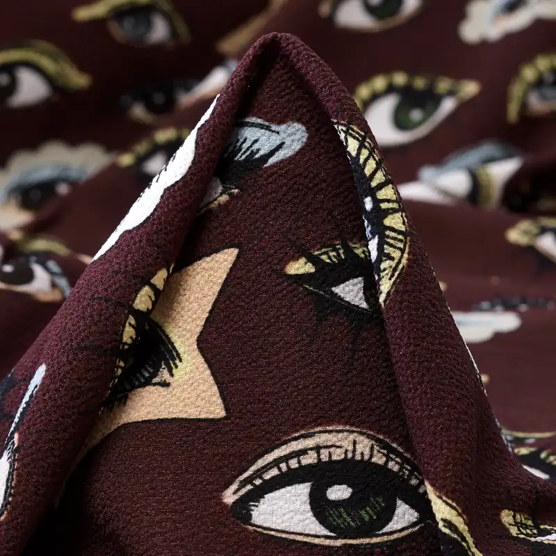 CRÊPE, PRINTED, PORT ROYALE&BRILLIANT WHITE Weltweiter Versand