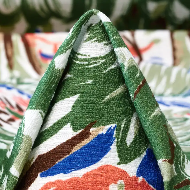 Im Trend COTTON, SLUB YARN, FLORAL, GREEN BEE&BRILLIANT WHITE