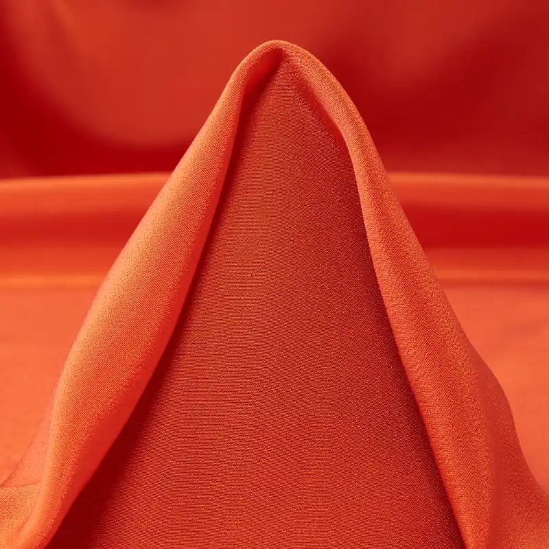CRÊPE DE CHINE, SILK, MANDARIN RED Sale