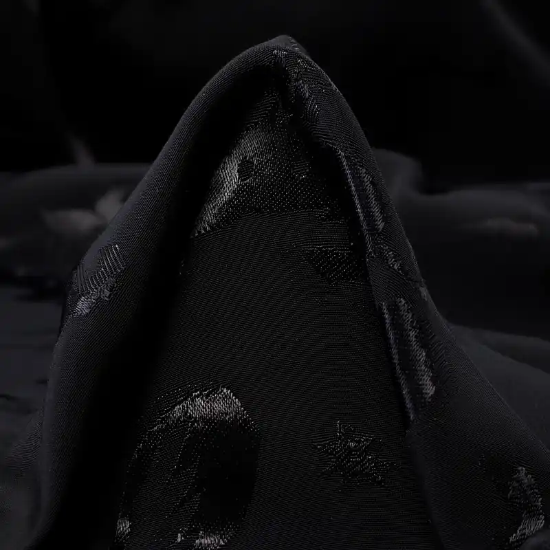 JACQUARD, VISCOSE, JET BLACK Geld-Zurück-Garantie