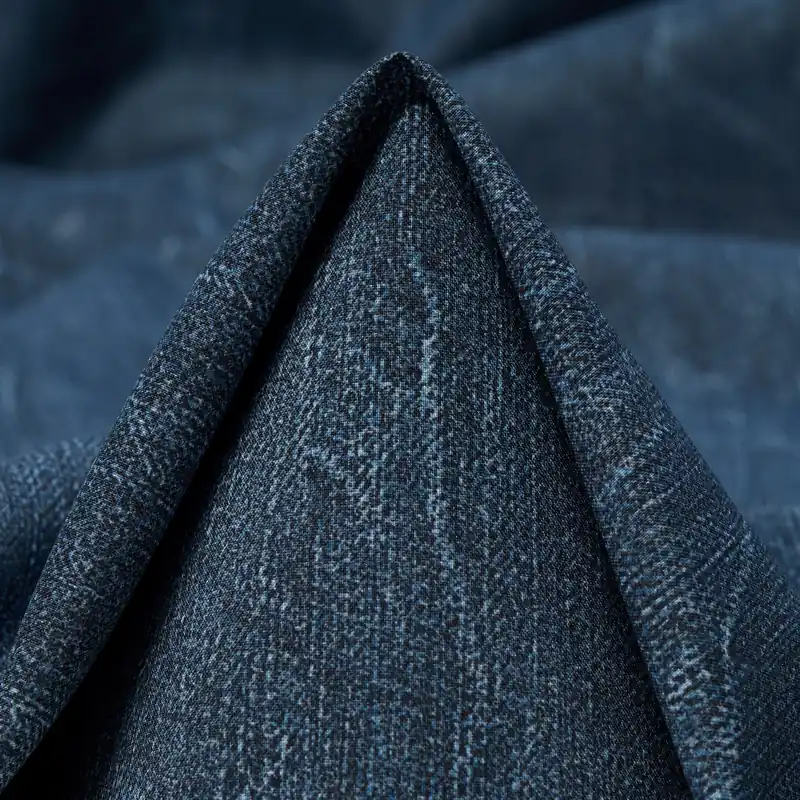 WATER REPELLENT QUALITY, DENIM PRINT, INDIGO BLUE Kracherpreis