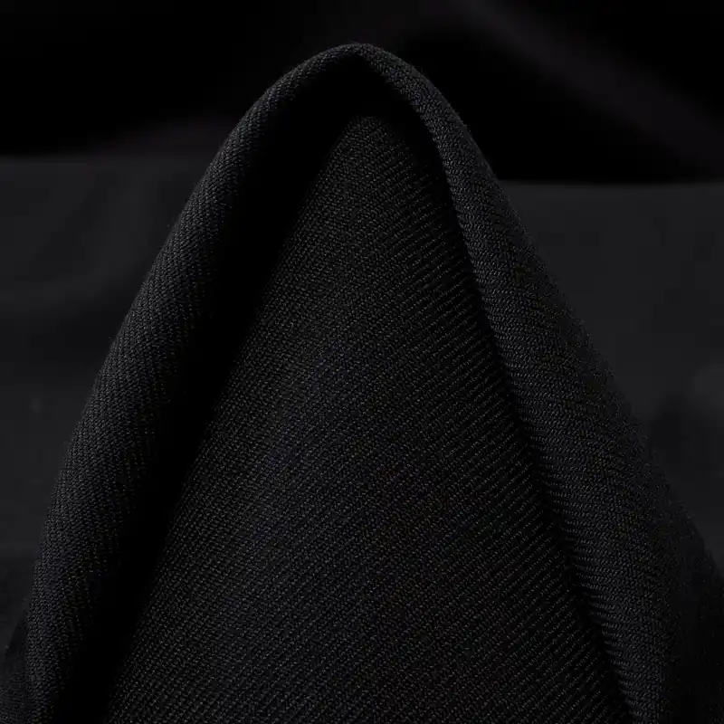 TWILL, VIRGIN WOOL, JET BLACK Versand Am Gleichen Tag