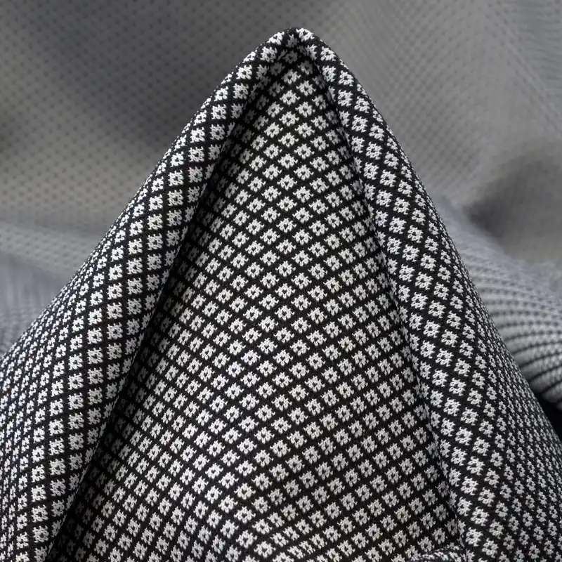 JERSEY, MICRO DESIGN, ELASTIC, VAPOROUS GRAY&RAVEN BLACK Kostenloser Rückversand