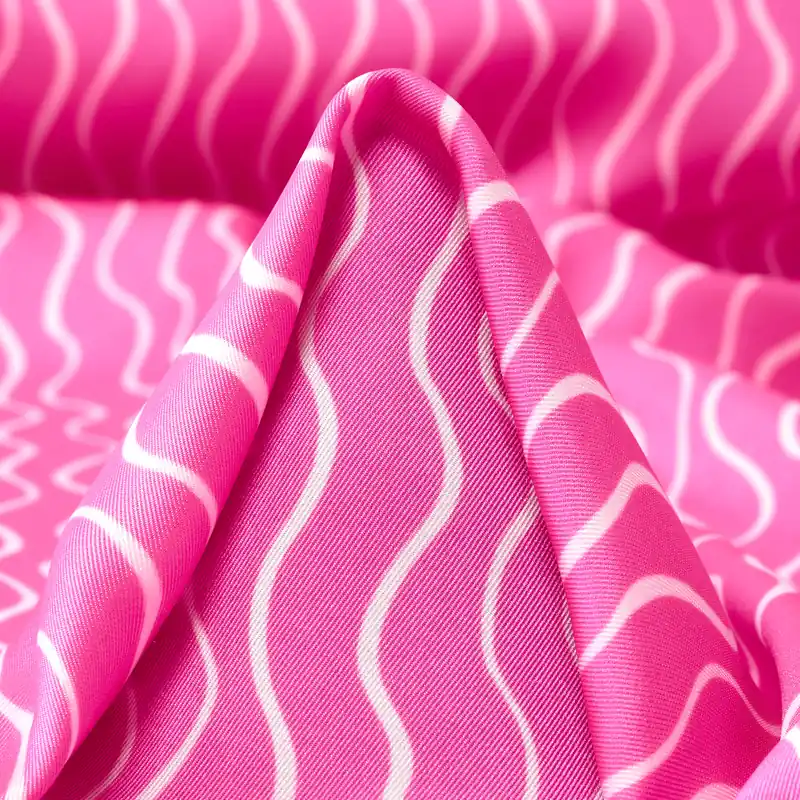 Abverkauf TWILL, VISCOSE BLEND, GEOMETRIC DESIGN, HOT PINK