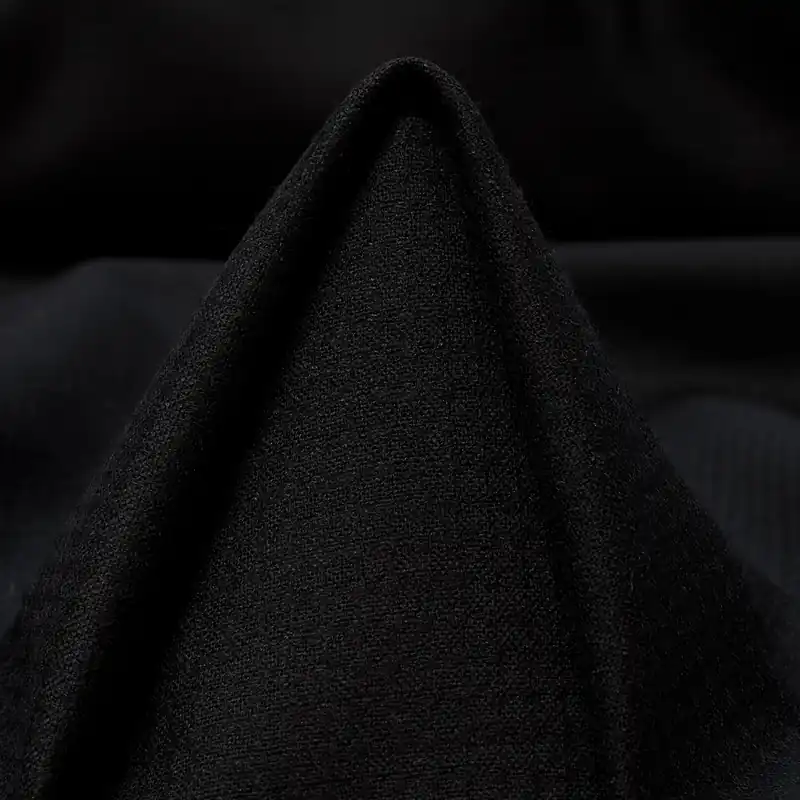 COTTON, VIRGIN WOOL, MICRO STRUCTURE, JET BLACK Direkt Vom Hersteller