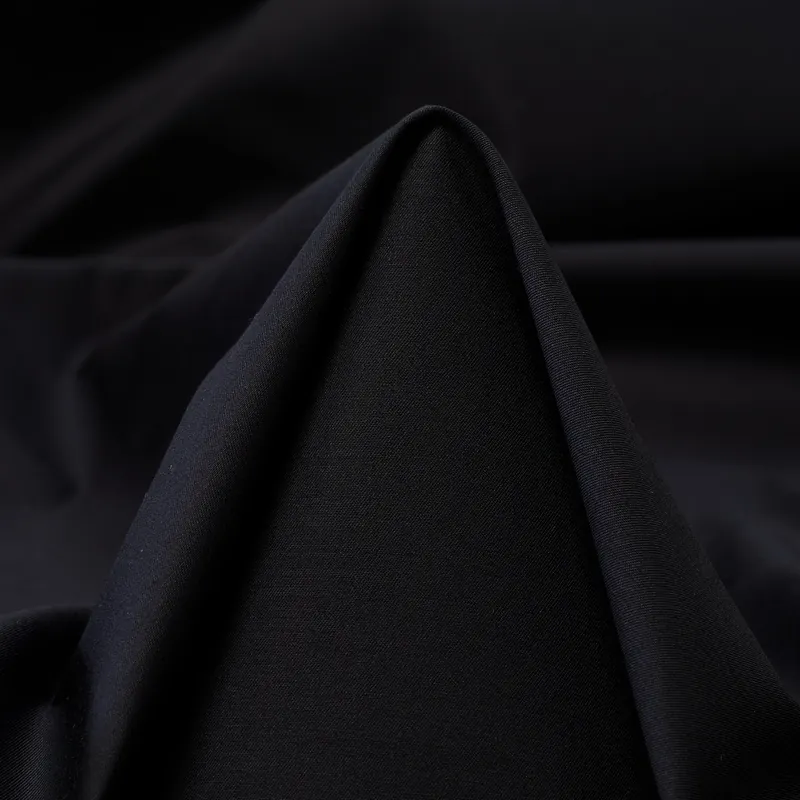 POPLIN, COTTON, ELASTIC, RAVEN BLACK Knallerangebot