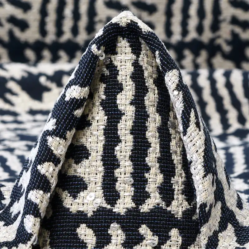 Must-Have JACQUARD, COTTON BLEND, SEQUIN, SNOW WHITE&BLACK IRIS