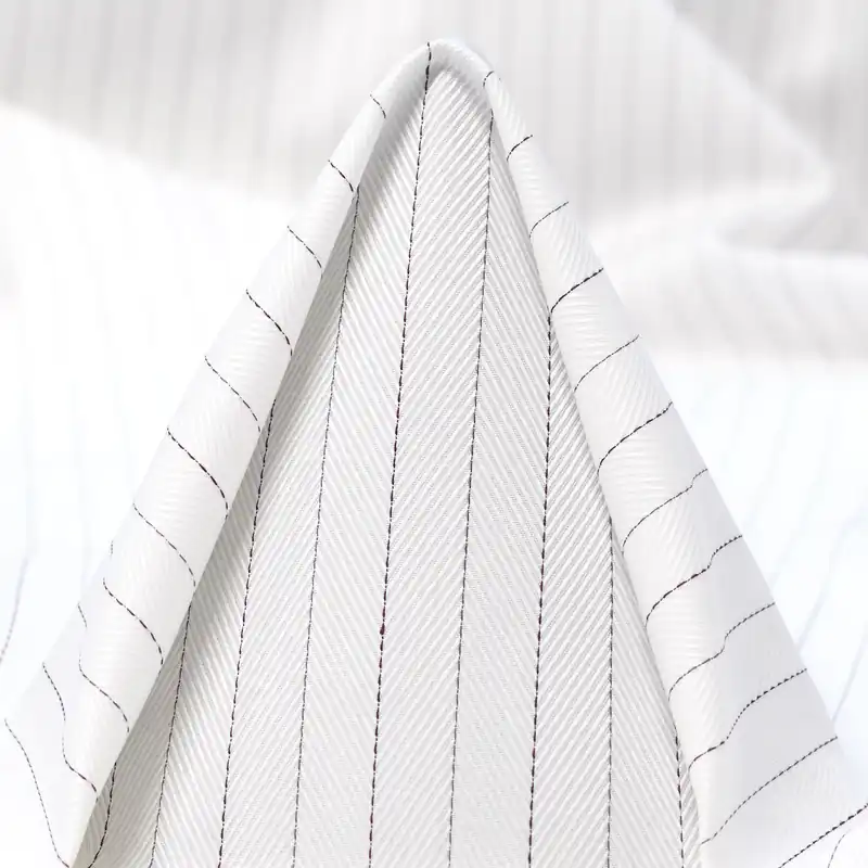 TWILL, COTTON, PINSTRIPES, RAVEN BLACK&BRILLIANT WHITE Schneller Versand