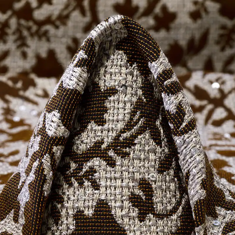 Super-Preis JACQUARD, COTTON BLEND, SEQUIN, OYSTER MUSHRROM&TIRAMISU