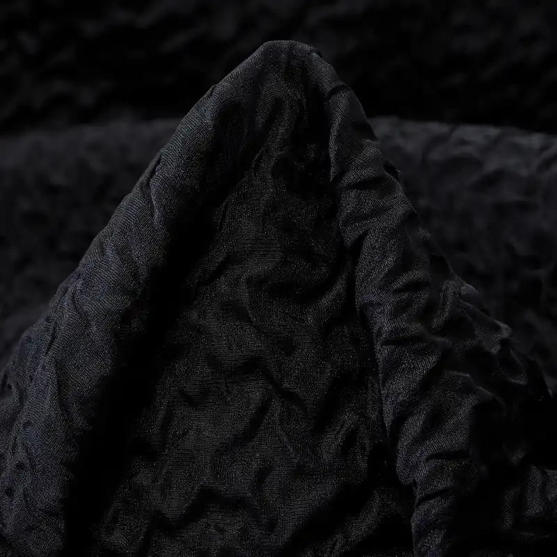 ORGANZA, VISCOSE, WRINKLY, JET BLACK Markenware