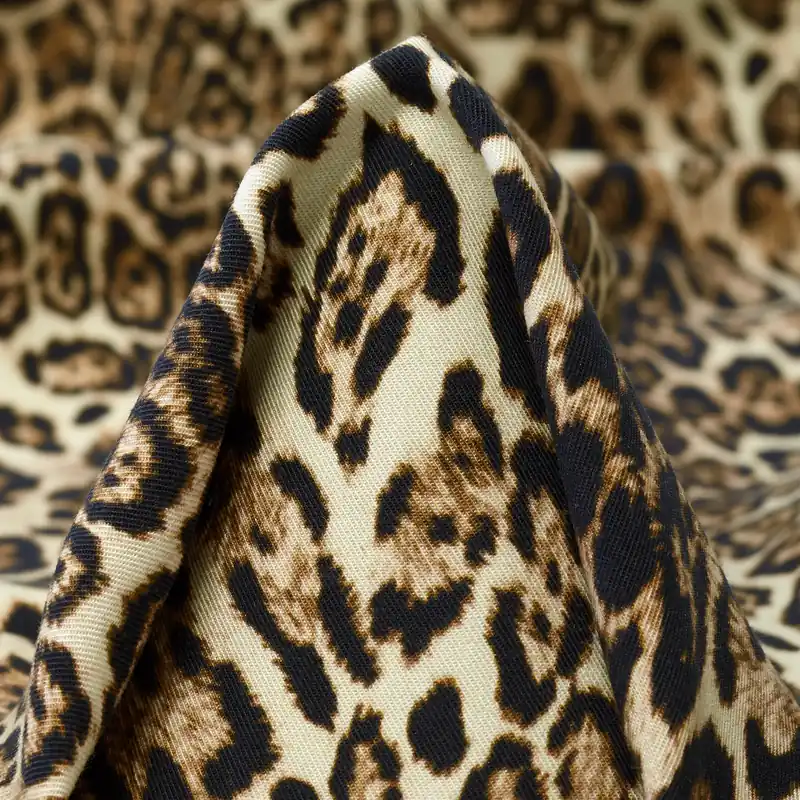 Gratis Versand TWILL, TENCEL, ANIMAL, TOBACCO BROWN