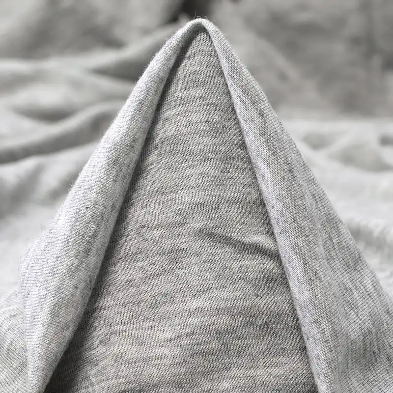 Neu SINGLE JERSEY, VISCOSE, MELANGE, FOG