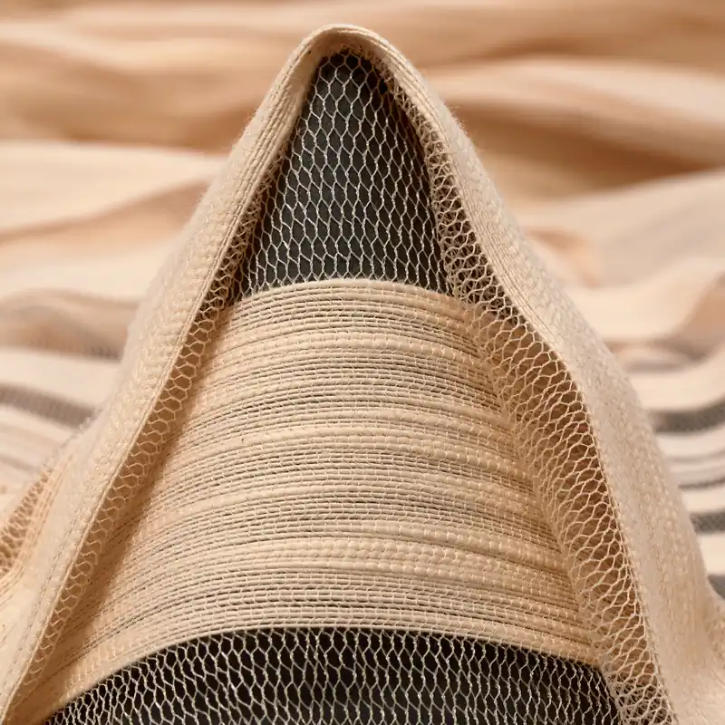 COTTON, NET, STRIPES, APRICOT Neuheit